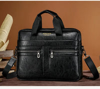 HKM-220819 Waterproof PU Leather Laptop Bag for Business Men with Stylish Design