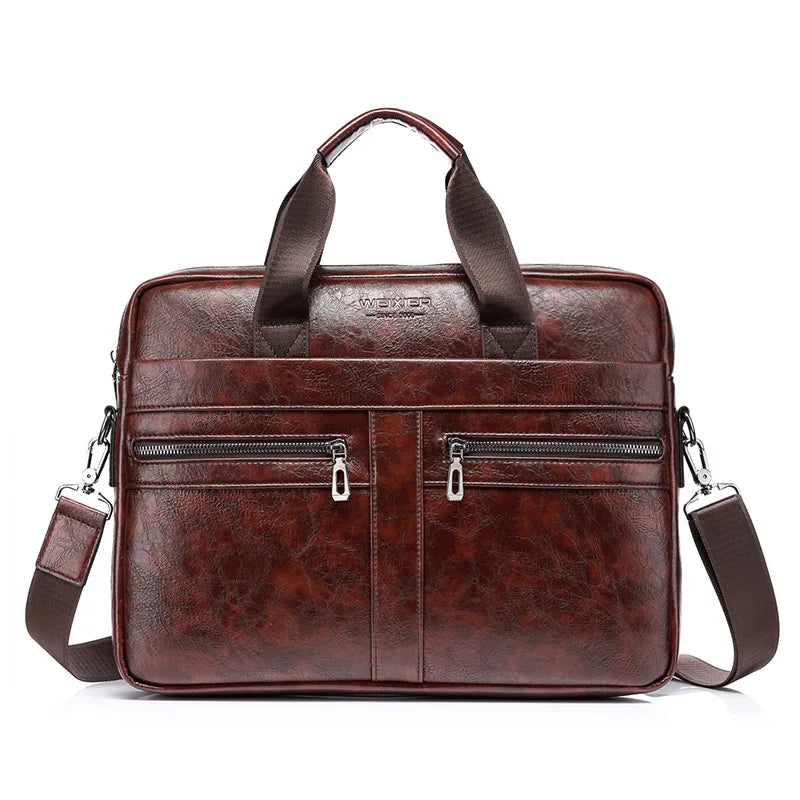 HKM-220819 Waterproof PU Leather Laptop Bag for Business Men with Stylish Design