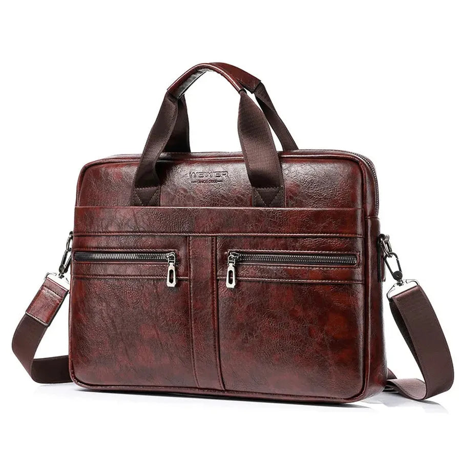 HKM-220819 Waterproof PU Leather Laptop Bag for Business Men with Stylish Design