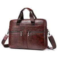 HKM-220819 Waterproof PU Leather Laptop Bag for Business Men with Stylish Design