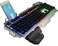HKM-220947 Illuminated Metal Mechanical Gaming Keyboard with Wired Connectivity
