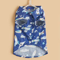 HKM-2210365 Comfortable Blue Dog Shirt for Pets - Polyester Fiber, Sizes S to XL