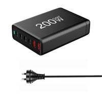 HKM-221139 200W Gallium Nitride Fast Charge Type-C USB Charger - Universal Compatibility