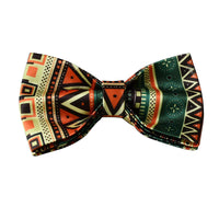 HKM-2211773 Bohemian Green Bottom Bowknot Pet Leash and Collar Set for Dogs, Adjustable Size S-XL