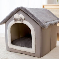 HKM-2212029 Foldable Self-Warming Pet Bed with Durable Bottom - Enclosed Cozy Shelter for Dogs and Cats