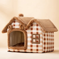 HKM-2212029 Foldable Self-Warming Pet Bed with Durable Bottom - Enclosed Cozy Shelter for Dogs and Cats