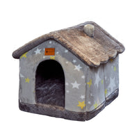 HKM-2212029 Foldable Self-Warming Pet Bed with Durable Bottom - Enclosed Cozy Shelter for Dogs and Cats