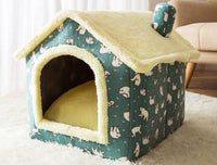 HKM-2212029 Foldable Self-Warming Pet Bed with Durable Bottom - Enclosed Cozy Shelter for Dogs and Cats