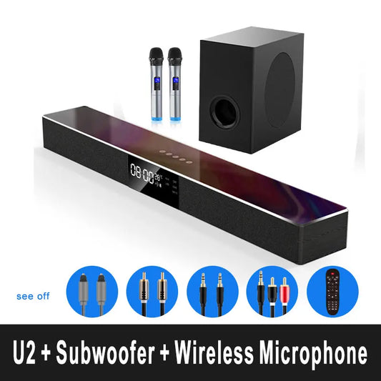 HKM-221267 5.1 Surround Sound Bar Speaker with Wireless Bluetooth for Home Theatre and TV Audio