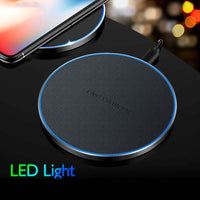 HKM-221331 15W Fast Wireless Charger, Aluminum Alloy and Leather Texture, Qi Standard, Type-C Input, Efficient Charging