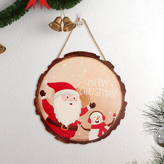 HKM-221395 Wooden Christmas Decoration Hang Tags in European Style - Boxwood Ornaments