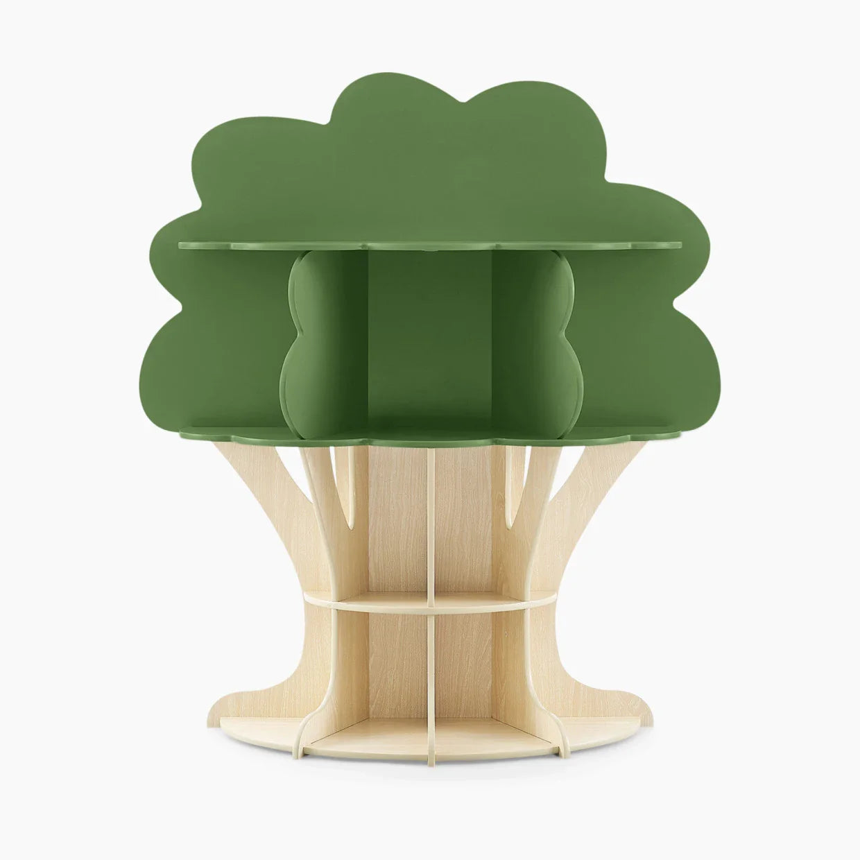HKM-221395 Wooden Tree Bookshelf for Kids - Corner Ladder Display Stand for Books and Toys