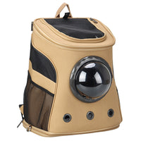HKM-2214205 Portable Backpack Carrier for Medium-Sized Dogs - Genuine Leather, 38 x 29 x 45 cm