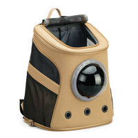 HKM-2214205 Portable Backpack Carrier for Medium-Sized Dogs - Genuine Leather, 38 x 29 x 45 cm