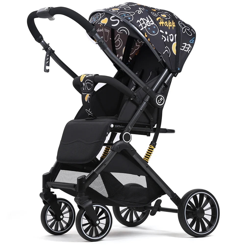 HKM-221459 3 in 1 Reversible Lightweight Pushchair Stroller with Luxury Foldable Design