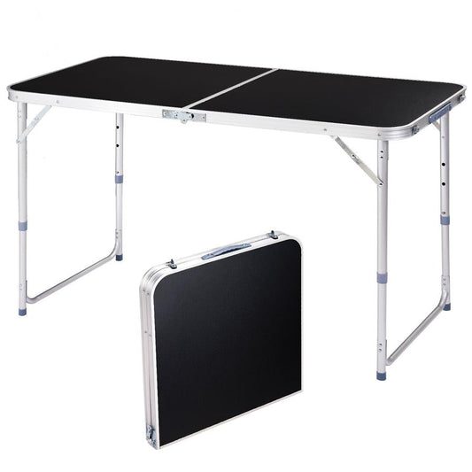 HKM-221459 4ft Outdoor Folding Table - Aluminum Alloy Rectangular with 50kg Capacity
