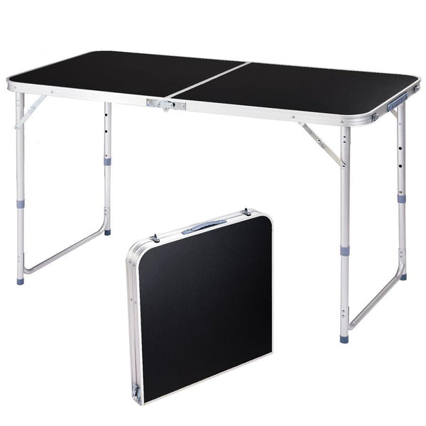 HKM-221459 4ft Outdoor Folding Table - Aluminum Alloy Rectangular with 50kg Capacity
