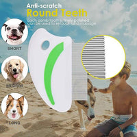 HKM-2215229 Ultimate Pet Grooming Comb Set for Dogs and Cats - Includes Flea and Lice Comb, Tear Stain Remover, and Dematting Tool