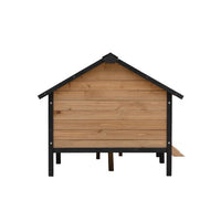 HKM-2215613 Outdoor Large Cabin Style Wooden Kennel with Porch for Dogs