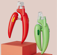 HKM-2215741 LED Pet Nail Clippers for Cats and Dogs - Durable Metal with Safety Light - Green, Red, Yellow