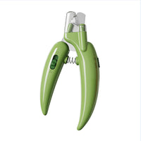 HKM-2215741 LED Pet Nail Clippers for Cats and Dogs - Durable Metal with Safety Light - Green, Red, Yellow