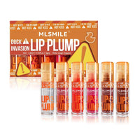 HKM-221651 Lip Plumping Glaze Set with 6 Hydrating Lip Oils and Duckbill Applicators for Instant Volume and Shine