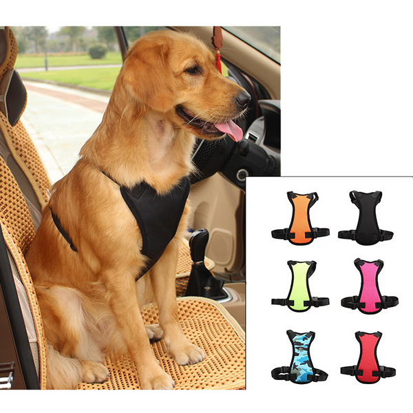HKM-2217021 Pet Car Seat Belt Harness - Safety Restraint for Dogs - Measure Chest and Neck Size Before Ordering