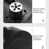 HKM-221779 Portable Smokeless Charcoal Barbecue Grill - Black and Green, Easy to Assemble, Ideal for Outdoor Camping, 4-5 People