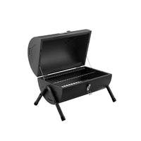 HKM-221779 Portable Smokeless Charcoal Barbecue Grill - Black and Green, Easy to Assemble, Ideal for Outdoor Camping, 4-5 People