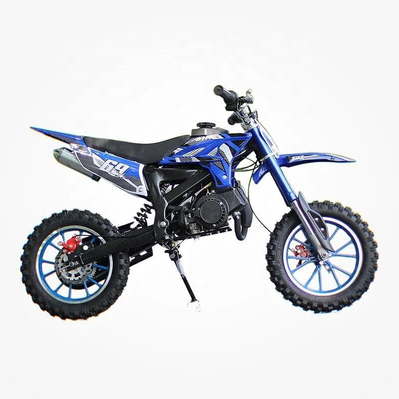 HKM-221843 Kids 50cc Mini Dirt Bike with Two-Stroke Engine, 40KM/H Max Speed, Front and Rear Disc Brakes