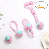 HKM-2218557 Cotton Rope Pet Toy Set for Dogs and Cats - Bite-Resistant Molar Cleaning Toys