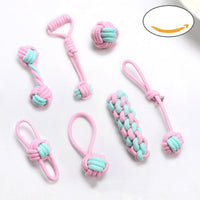 HKM-2218557 Cotton Rope Pet Toy Set for Dogs and Cats - Bite-Resistant Molar Cleaning Toys