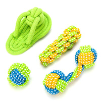 HKM-2218557 Cotton Rope Pet Toy Set for Dogs and Cats - Bite-Resistant Molar Cleaning Toys