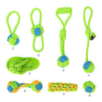 HKM-2218557 Cotton Rope Pet Toy Set for Dogs and Cats - Bite-Resistant Molar Cleaning Toys