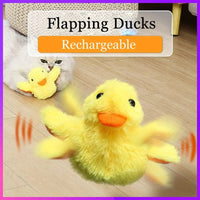 HKM-2219197 Interactive Electric Flapping Duck Cat Toy with Rechargeable Vibrating Sound, Washable Plush, and Catnip for Engaging Playtime