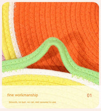 HKM-2219581 Four Seasons Universal Cat Cushion Mat - 50cm Diameter, Multiple Fruit Designs
