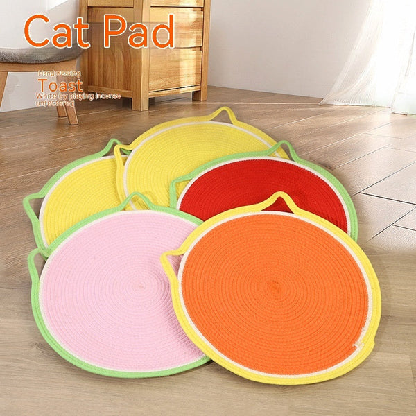 HKM-2219581 Four Seasons Universal Cat Cushion Mat - 50cm Diameter, Multiple Fruit Designs
