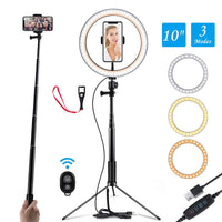 HKM-221971 Adjustable Tripod Selfie Stick for iPhone - Aluminum Alloy, 5 Sections, 45cm Shrink Height