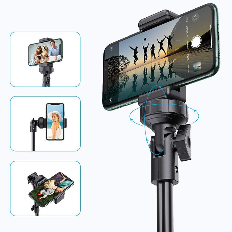 HKM-221971 Adjustable Tripod Selfie Stick for iPhone - Aluminum Alloy, 5 Sections, 45cm Shrink Height