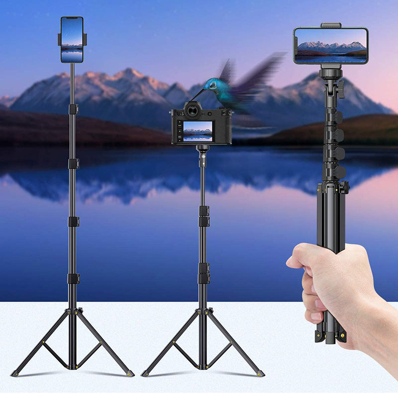 HKM-221971 Adjustable Tripod Selfie Stick for iPhone - Aluminum Alloy, 5 Sections, 45cm Shrink Height