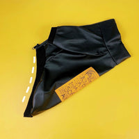 HKM-2220093 Pet Dog Zippered Black PU Leather Jacket - Stylish & Simple Design, Multiple Sizes Available