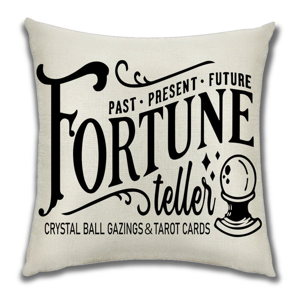 HKM-222099 Cartoon Pumpkin Castle Linen Cushion Cover for Home and Outdoor Decor, 45x45cm