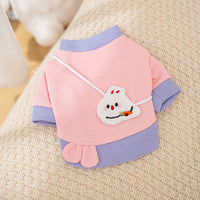 HKM-2222269 Cozy Cartoon Bear Pet Hoodie for Small Dogs - Lightweight & Stylish Pullover Design