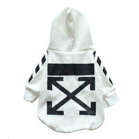 HKM-2222781 Cozy Fleece Puppy Sweater in Black and White with Drawstring Options