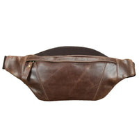 HKM-222291 Genuine Leather Crossbody Chest Bag for Outdoor Sports - Retro Design, Waterproof, Multi-Colour Options