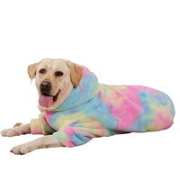 HKM-2223293 Multicolor Tie-Dye Rabbit Fur Dog Sweater in Sizes XL to 10XL
