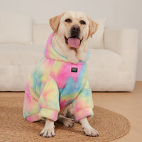 HKM-2223293 Multicolor Tie-Dye Rabbit Fur Dog Sweater in Sizes XL to 10XL