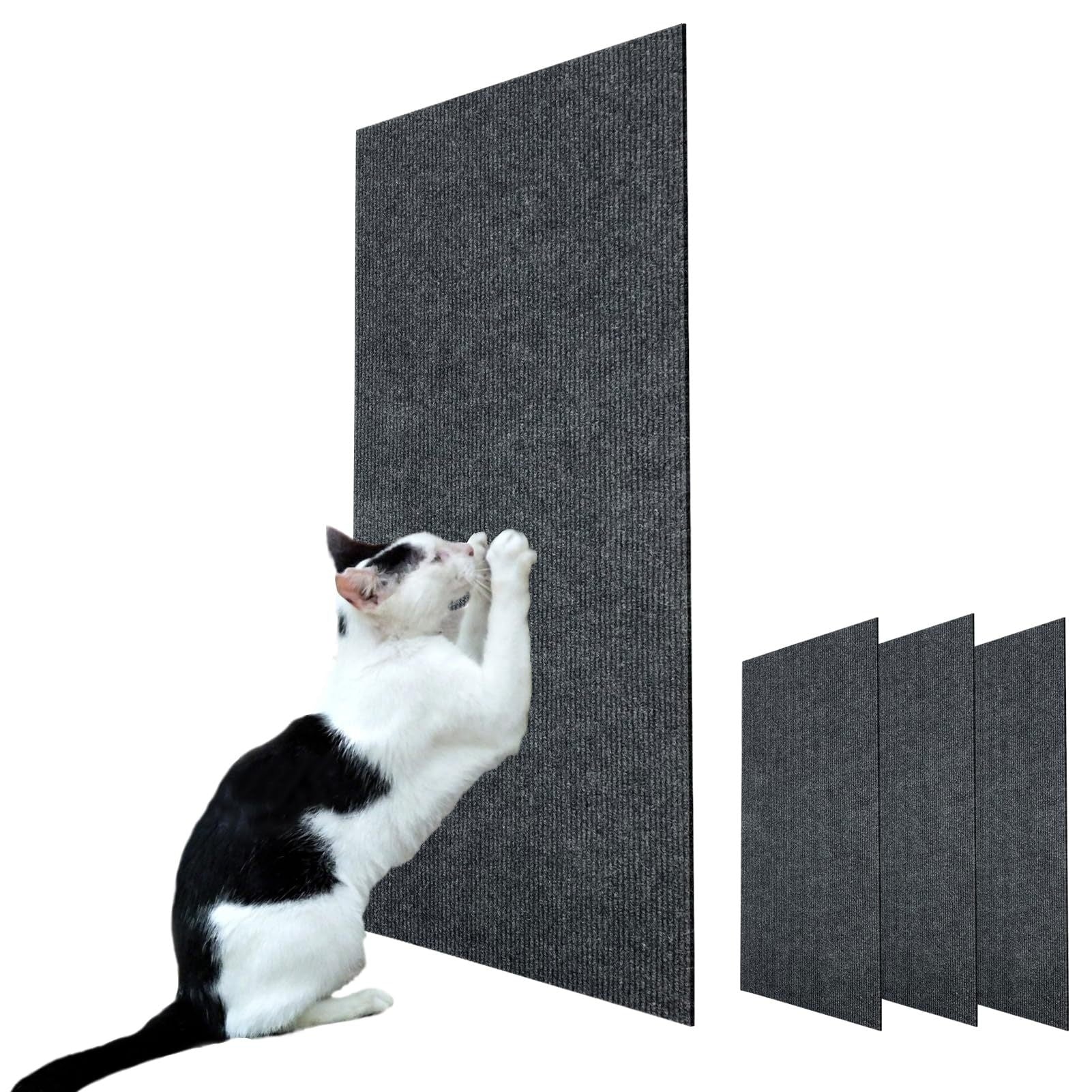 HKM-2223677 Self-Adhesive Wear-Resistant Cat Scratching Pad in Dark Gray, Creamy White, and Light Gray, Available in Multiple Sizes