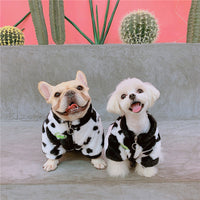 HKM-2224061 Cozy Black and White Rabbit Fur Dog Coat for Autumn and Winter - Small to XXL
