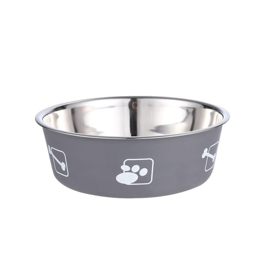 HKM-222419 Stainless Steel Pet Food Bowl in Multiple Sizes with Durable PP Base